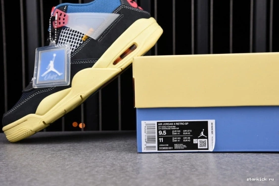 Retro 4 Off Jordan DC9533-001 DC9533-001 Union AIR Noir 0725